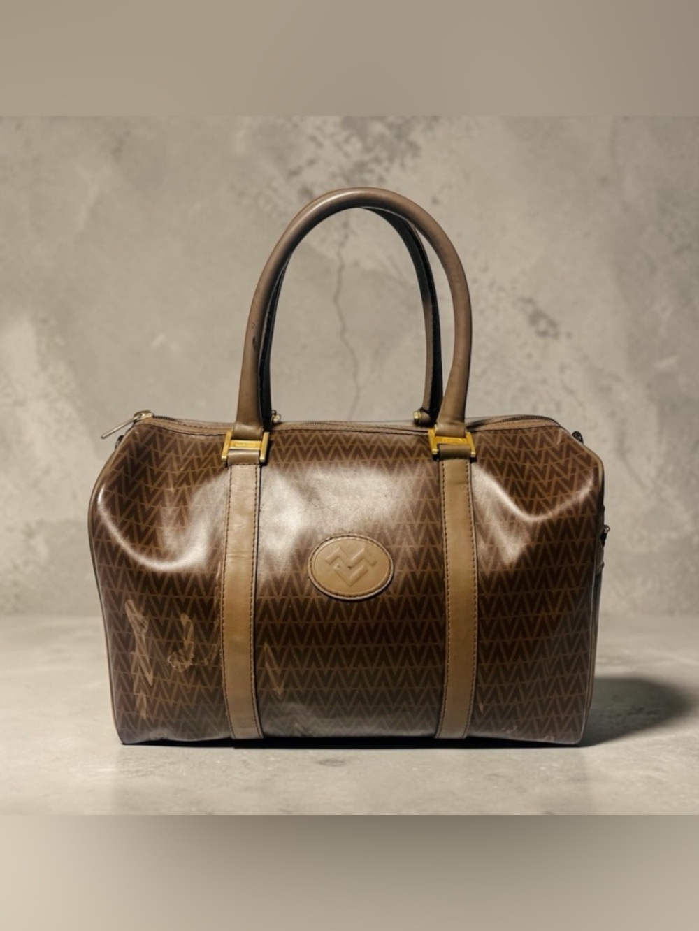 Mario Valentino Monogram Boston Bag